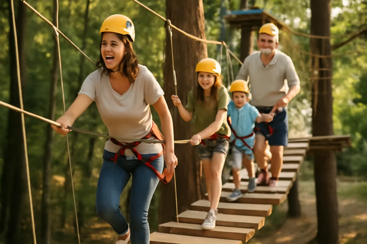 Parchi avventura per famiglie: il percorso adatto anche ai genitori poco sportivi