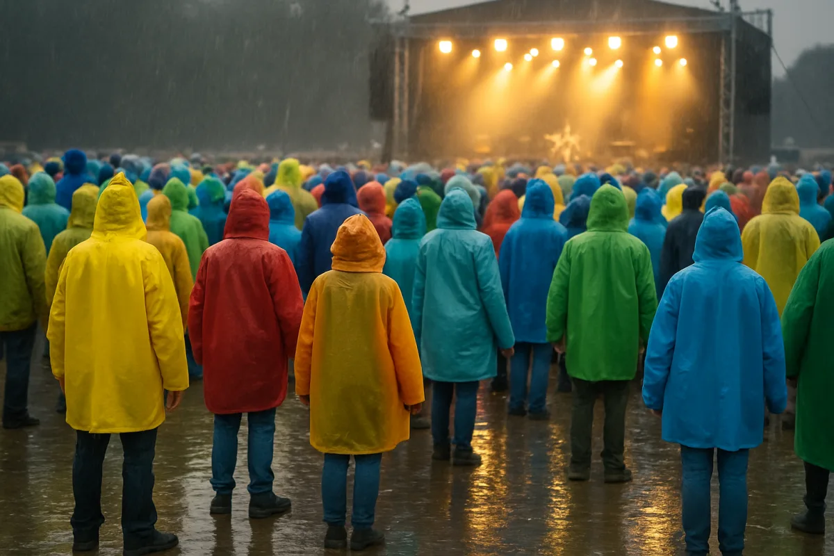 Concerto sotto la pioggia: ecco cosa portare per salvare la serata